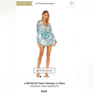 NWT Hemant & Nandita Floral Print Romper from Revolve